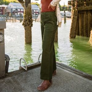 EUC United by Blue Green Corduroy Wide Leg Pants